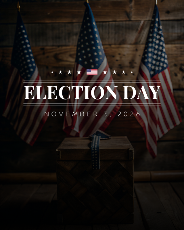 Election Day November 3, 2026
