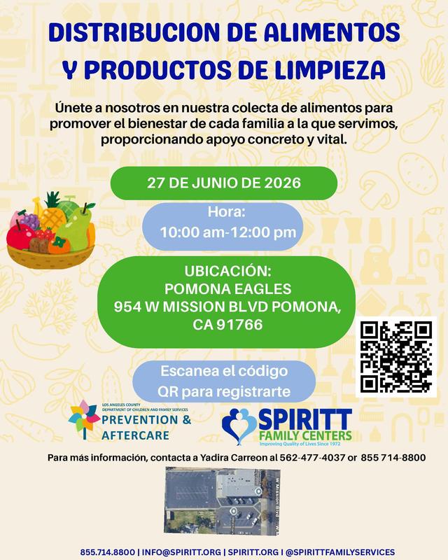 6.27.26 Food and Cleaning event  - Spanish text