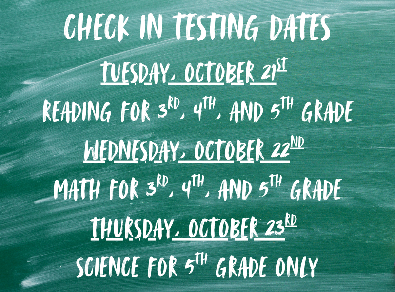 Check in Testing Dates