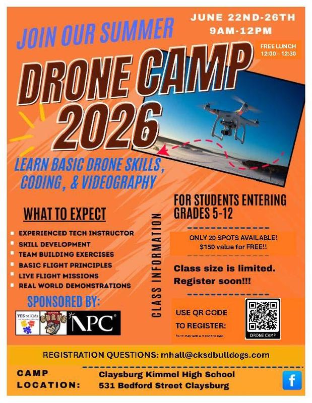 Flyer about Drone Camp 2026