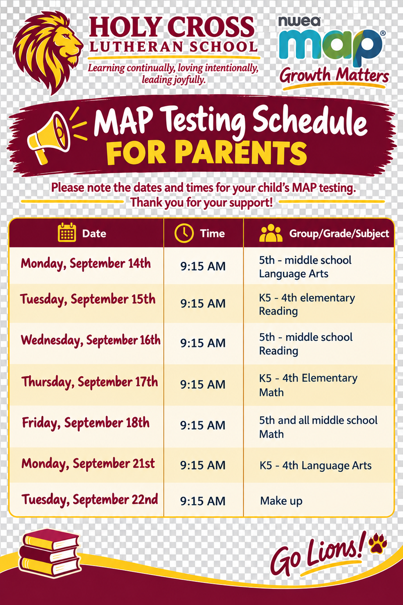 MAP Schedule