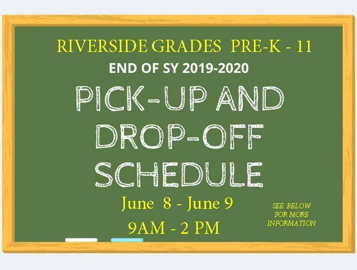 Riverside School District Drop Off and Pick Up Procedure June 8 & June9 Featured Photo