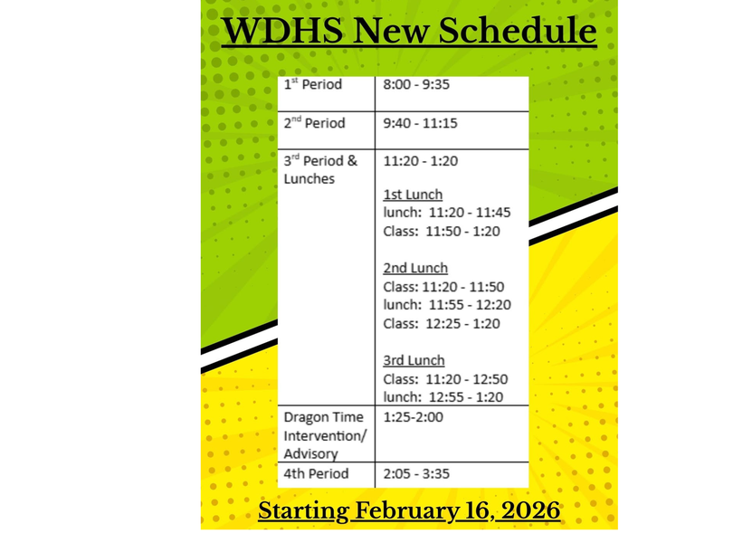 new bell schedule