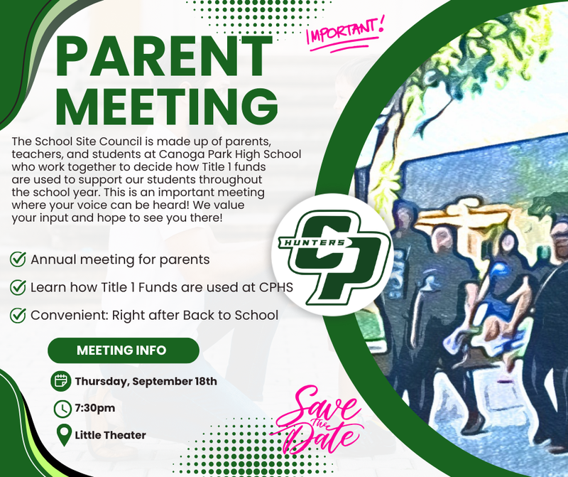 Parent Meeting after Back to School