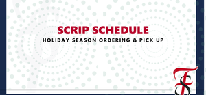 Scrip Schedule in red letters