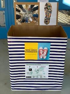shoe collection box in the front