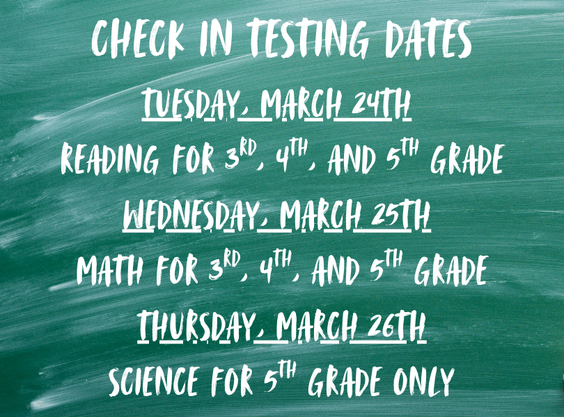 Check In Testing Dates