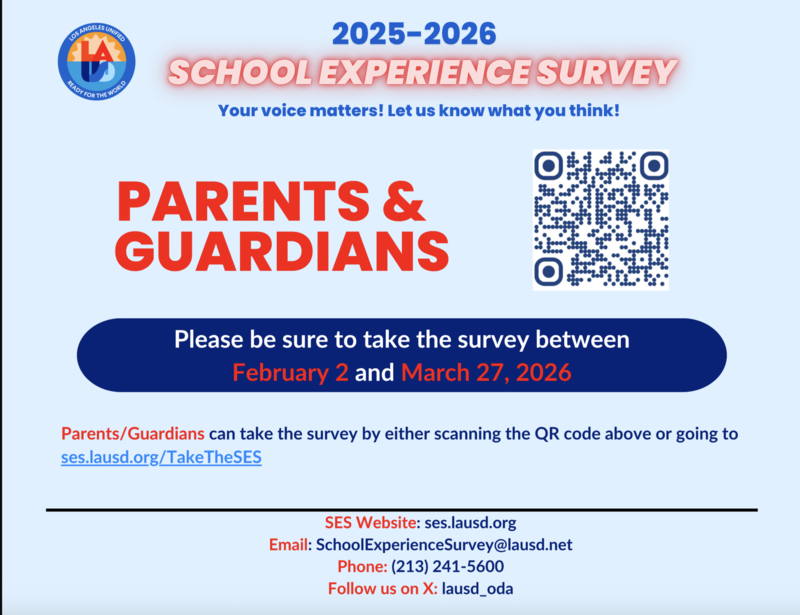 School Experience Survey / Encuesta de Experiencia Escolar