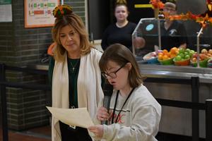 A student shares what they're thankful for