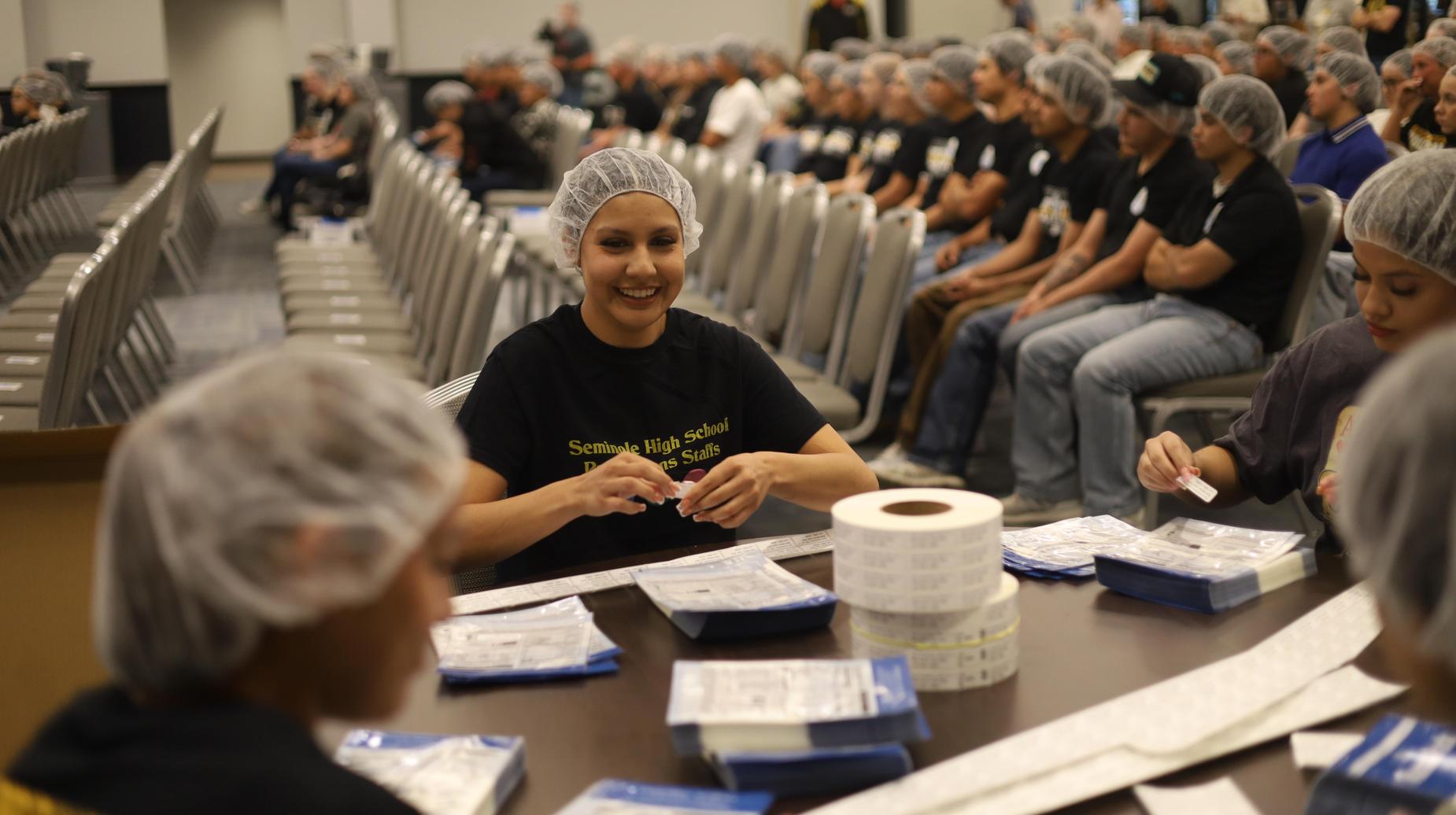 SHS seniors participating at Feed My Staving Children