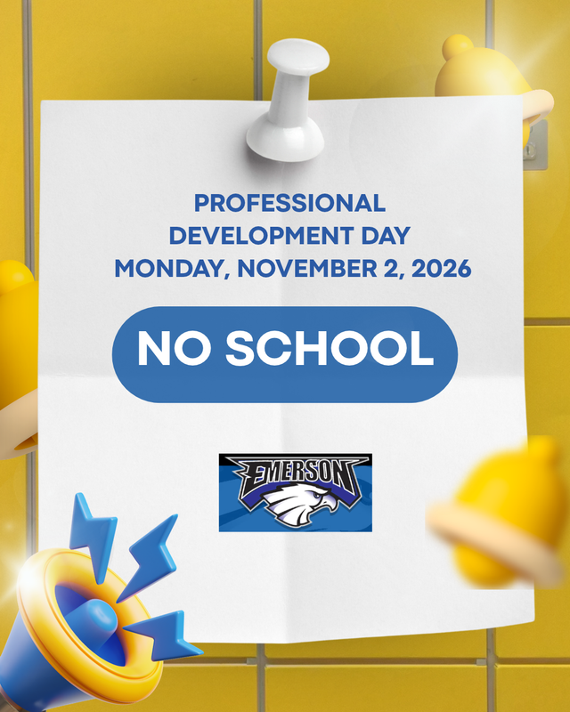 No School Monday, November 2, 2026 - Professional Development Day