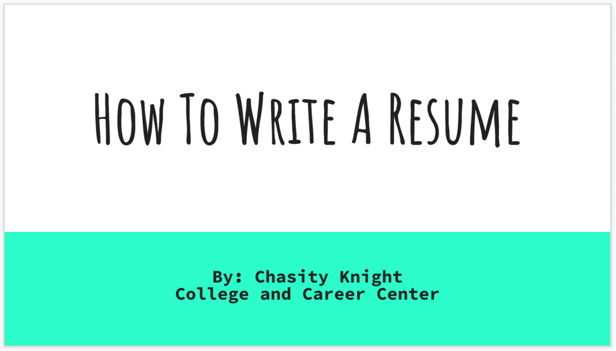 how to write a resume