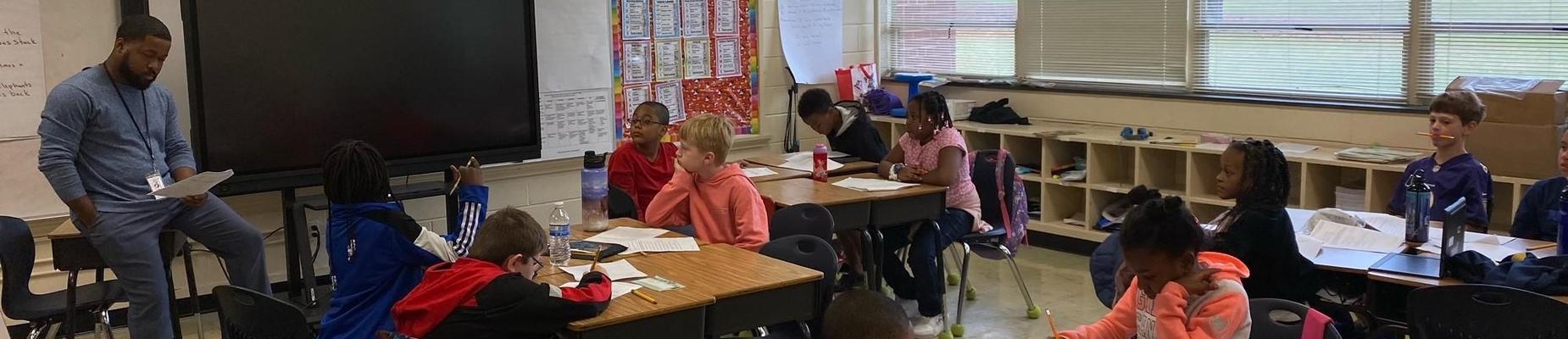 Reading with the students