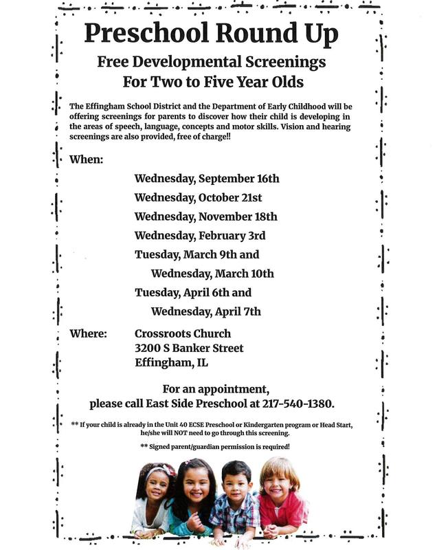 Preschool Round Up 2026 informational flyer