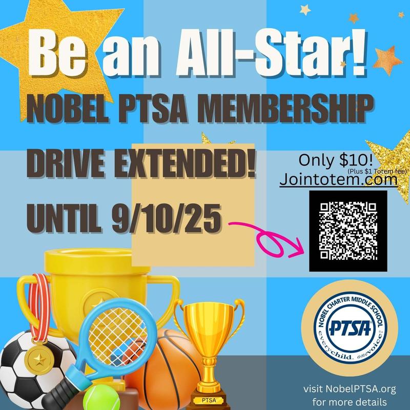 PTSA Membership Drive Extended until 9/10/25
