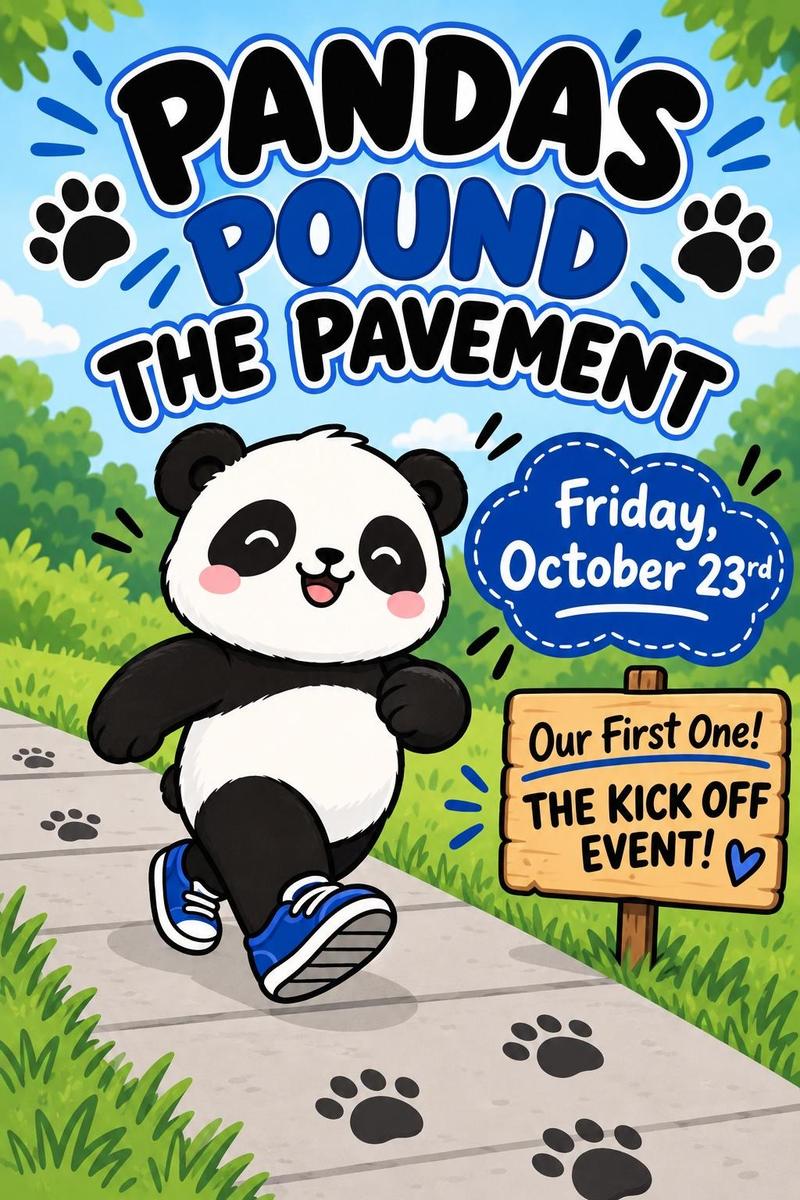 Pandas Pound the Pavement! Friday, October 23rd