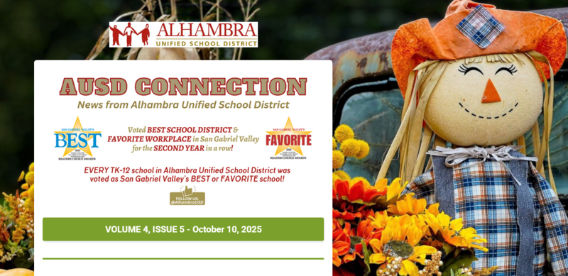 October 10th "AUSD Connection" Featured Photo
