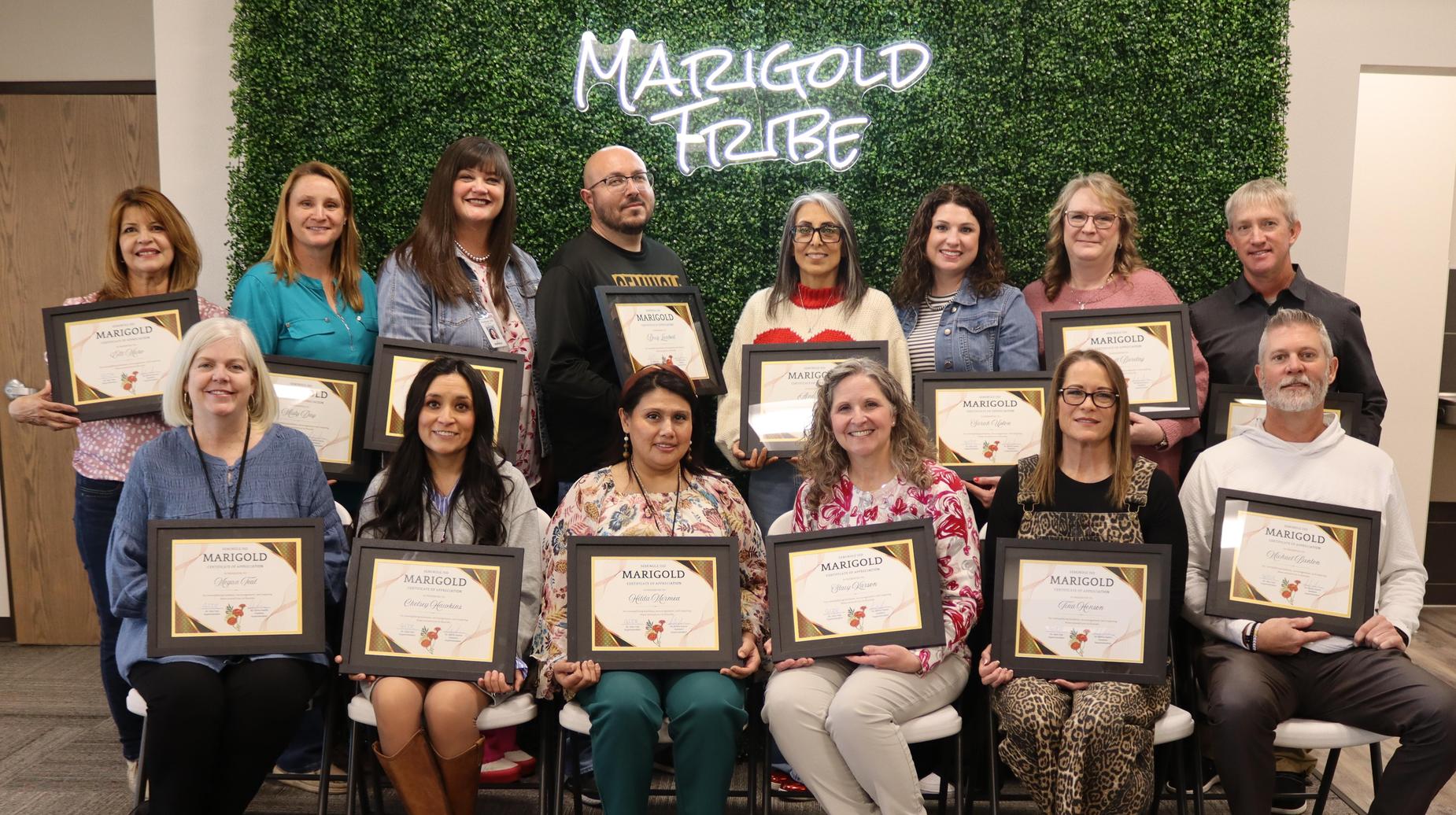 The Marigold Award recipients from Seminole ISD's 3rd Marigold Luncheon.