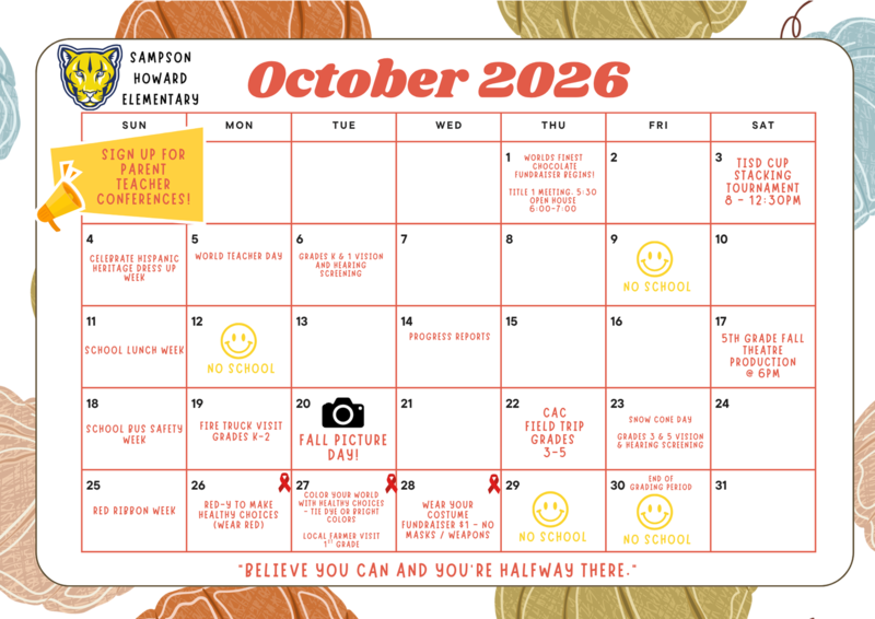 October Calendar