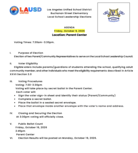 LSLC Parent Election