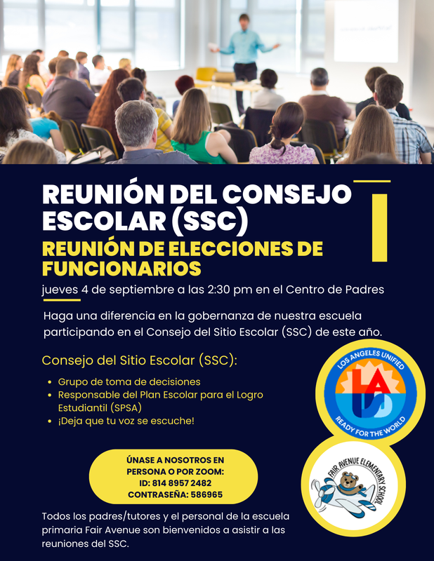 SSC Officer Elections Mtg_Spanish