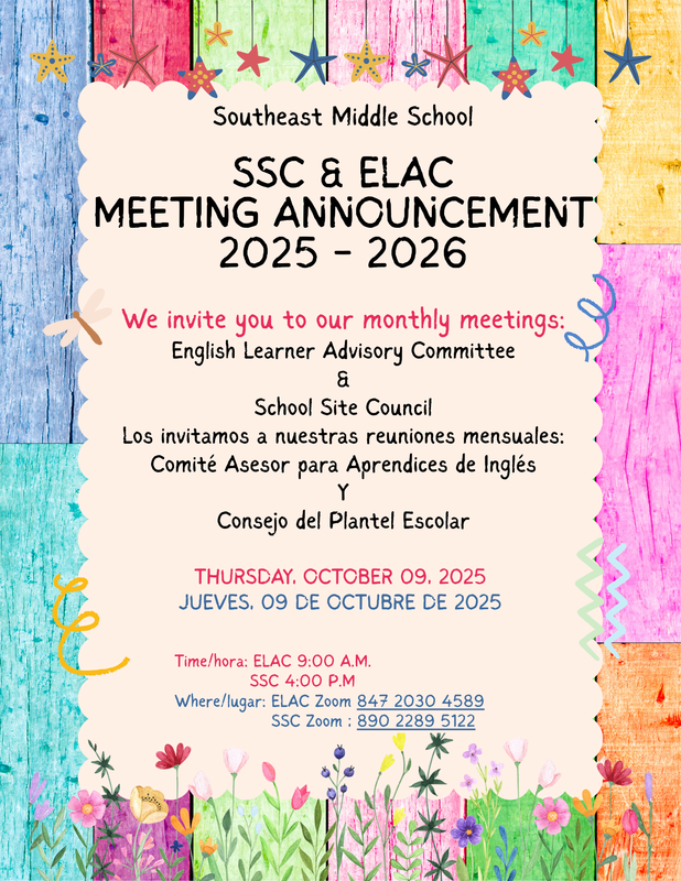 SSC & ELAC Meeting