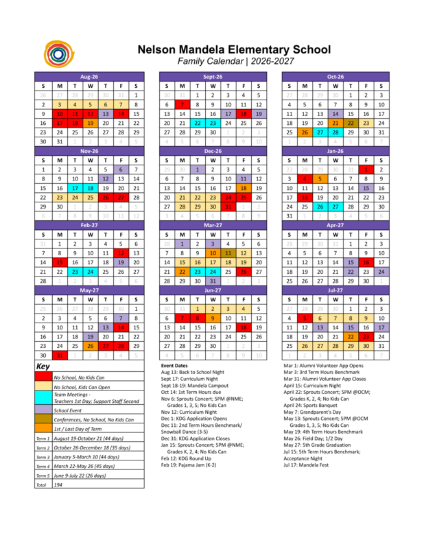 NME 26-27 Calendar
