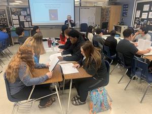 Jan Ward speaks to Temple HS seniors