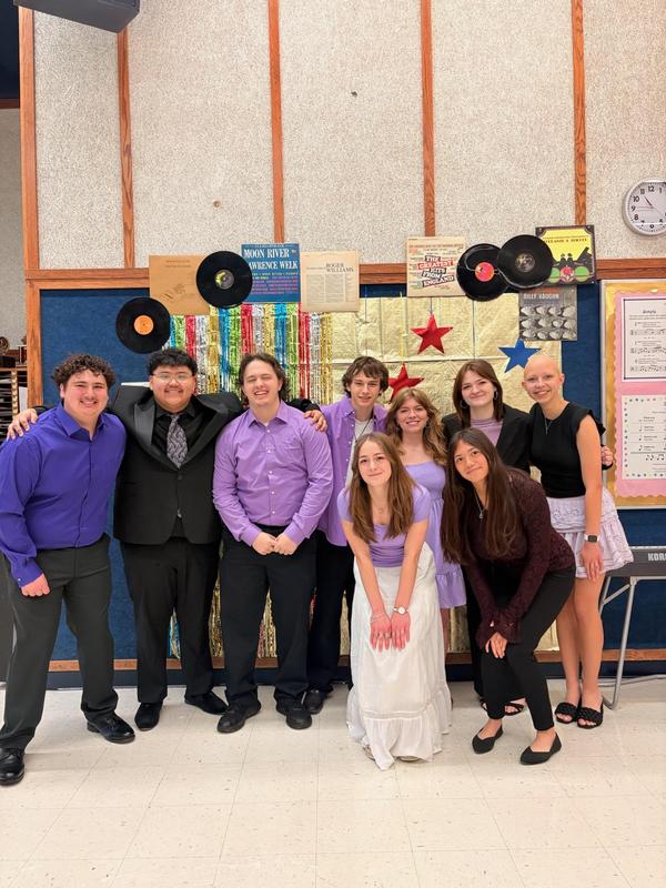 Group of FHS state bound solo and ensemble students