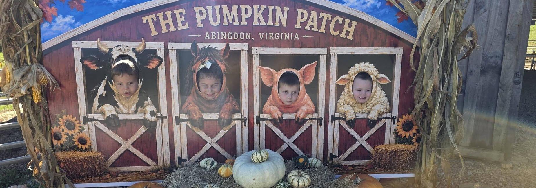 PreK students at the Pumpkin Patch