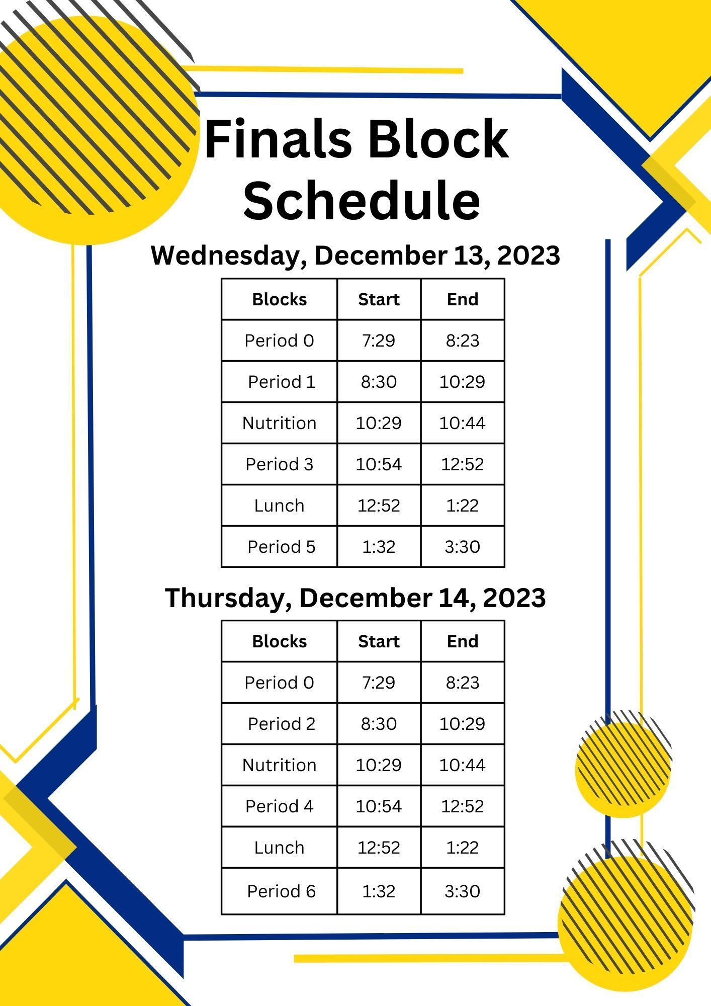 Bell Schedules – Our School – Montebello High School