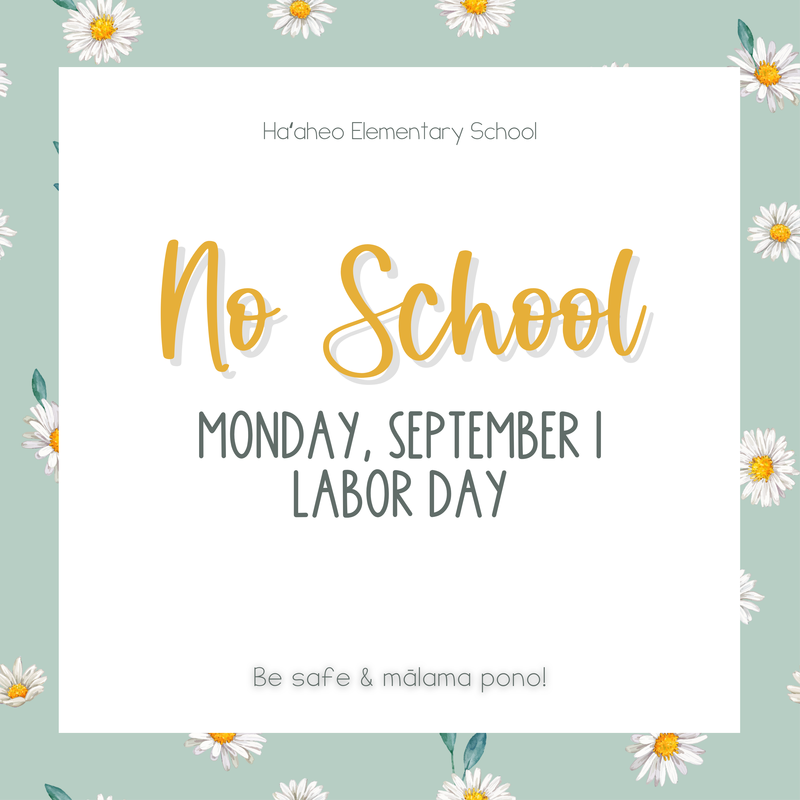 NO SCHOOL: Monday, 9/1/25 Featured Photo