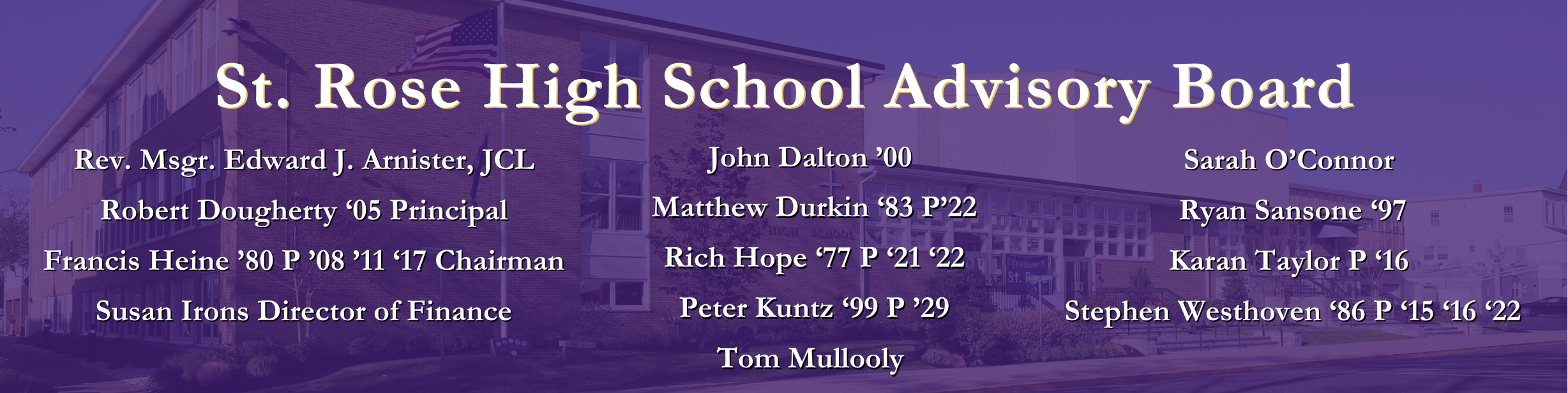 St. Rose High School Advisory Board list
