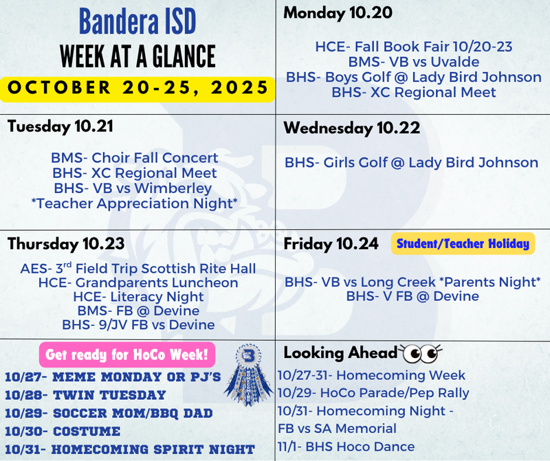 week at a glance