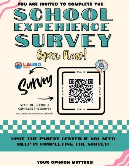 School Experience Survey Flyer