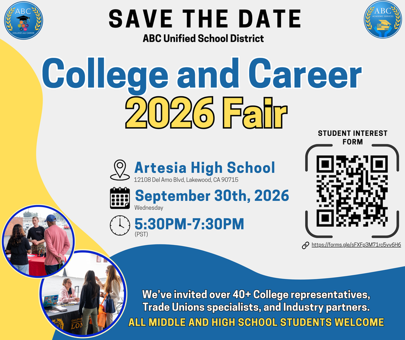 Career Fair 9/30 at Artesia High School