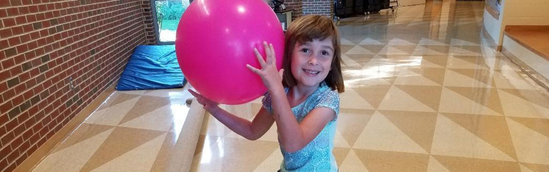 Student with ball picture