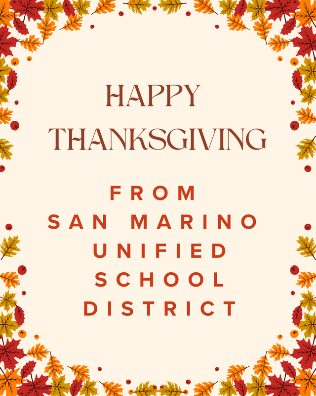 Happy Thanksgiving From SMUSD