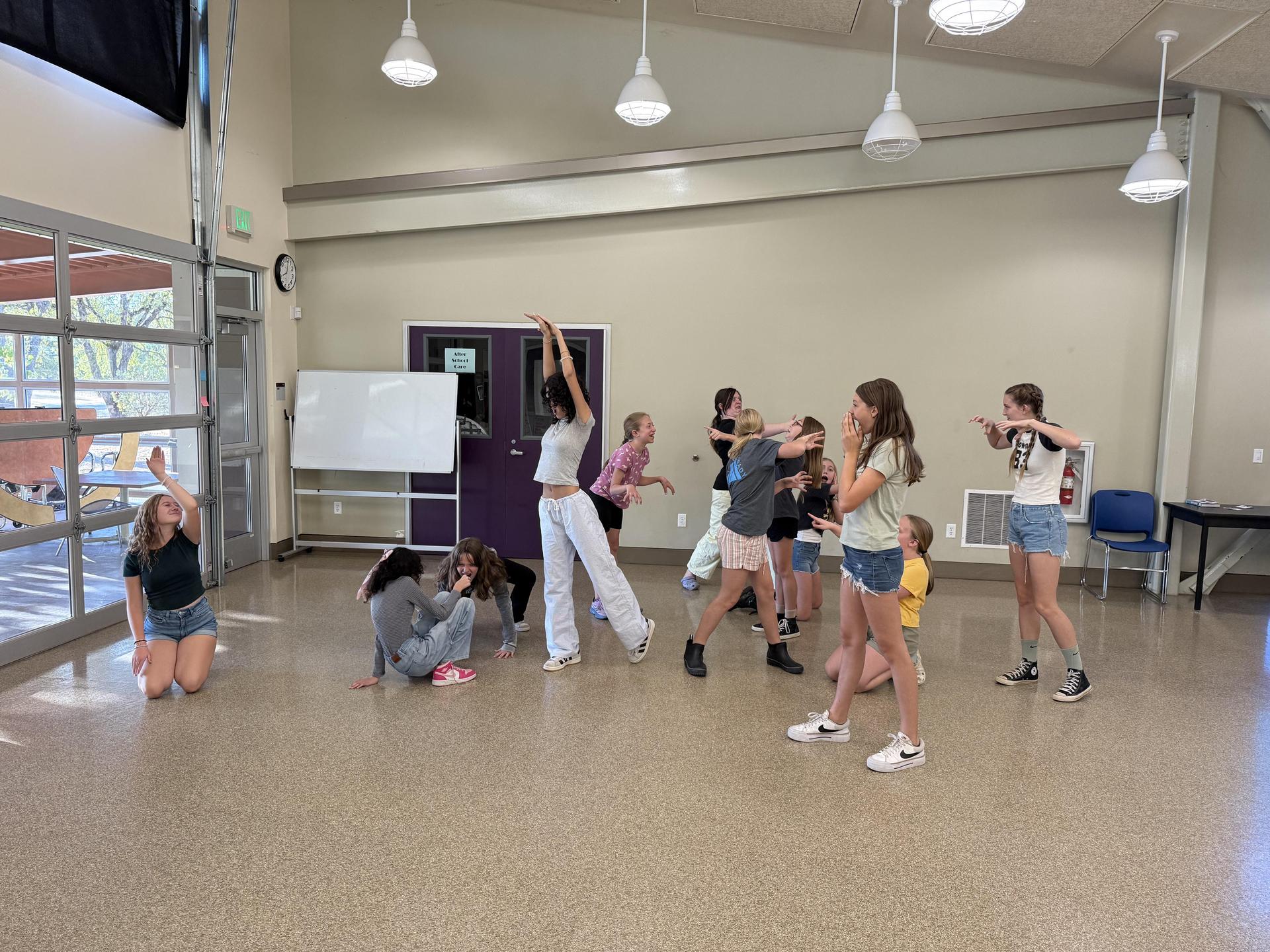 photos of choir and drama students