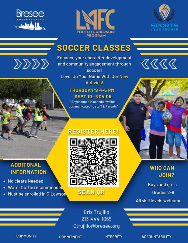 LAFC Soccer Program Flyer (English)