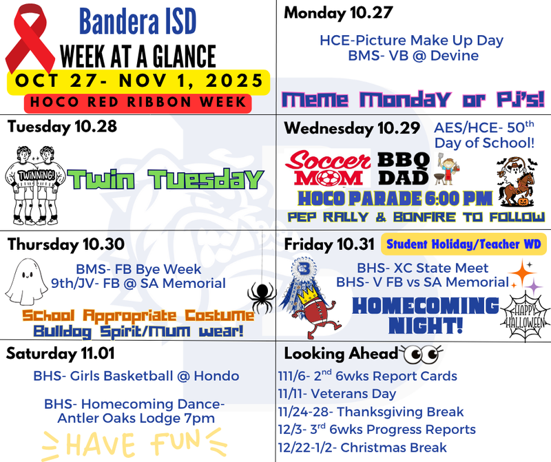 week at a glance