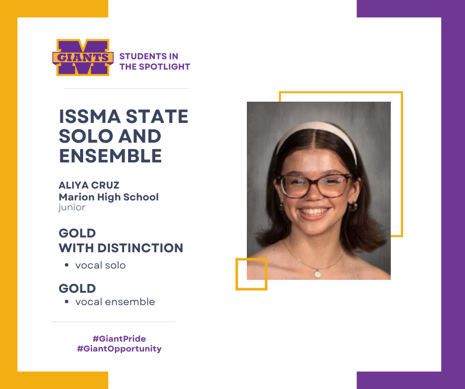 promo graphic - ISSMA State Solo & Ensemble 2026 - Aliya Cruz - MHS