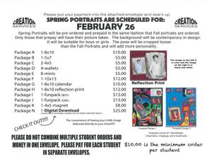 Spring Pictures Order Form 2026
