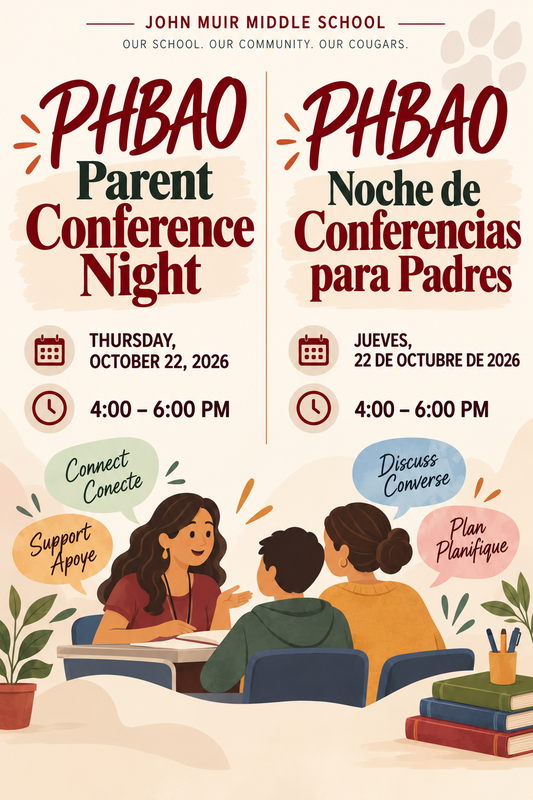 Bilingual Parent Conference Night Flyer