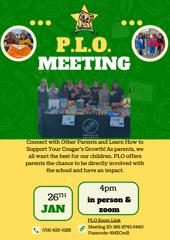 PLO Meeting (In person & Zoom)