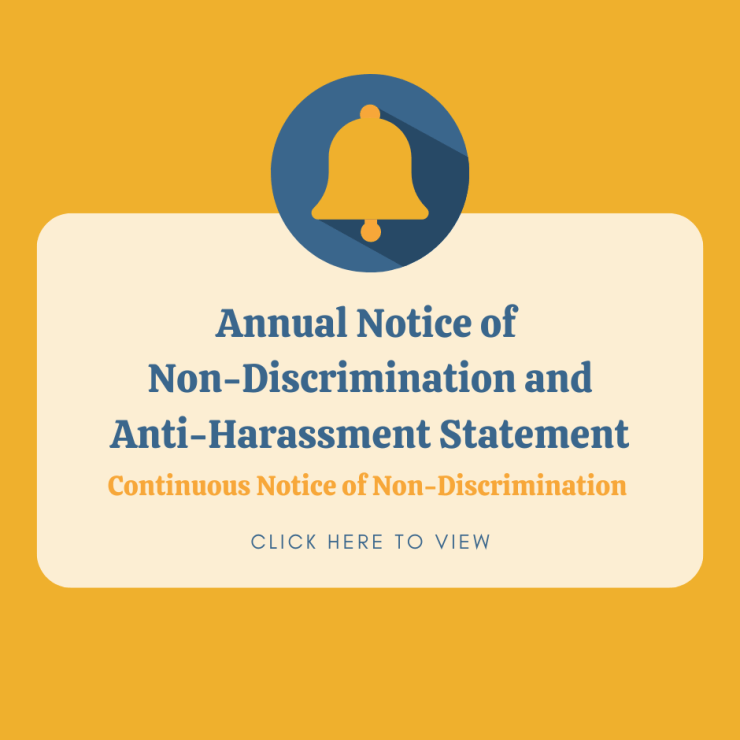 Annual Notice of Anti-Harassment & Non-Discrimination