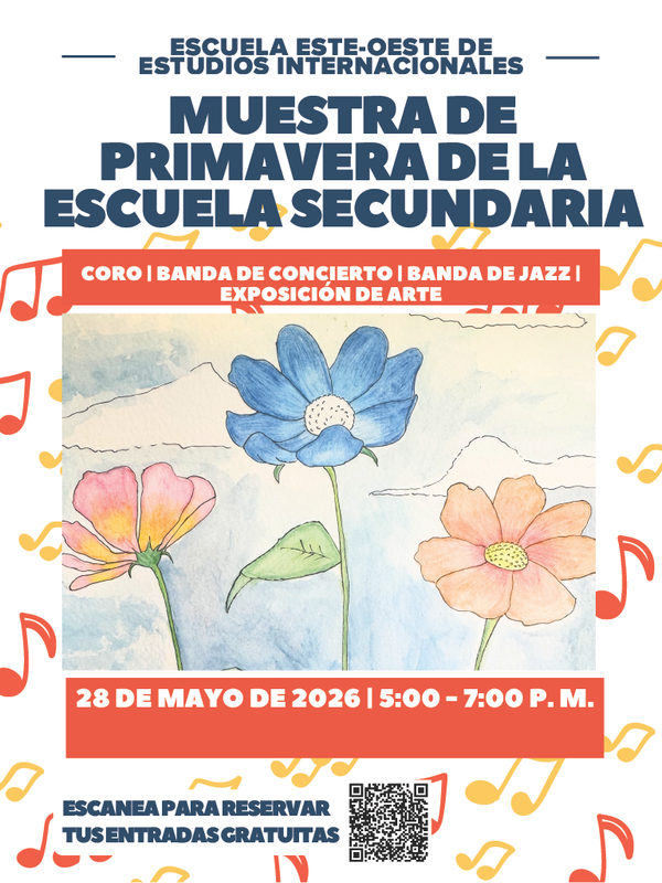 EWSIS High School Spring Showcase Flyer in Spanish