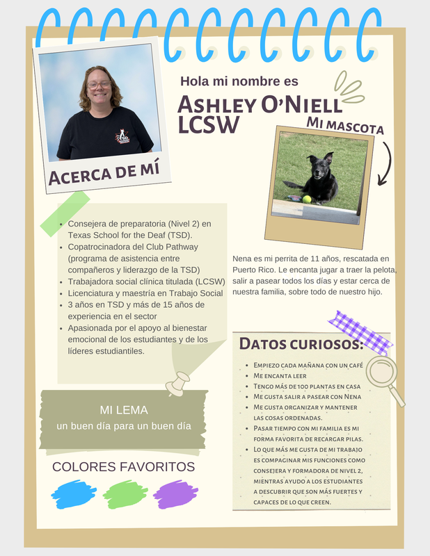Introducción de Ashley O'Neill con detalles personales y profesionales.