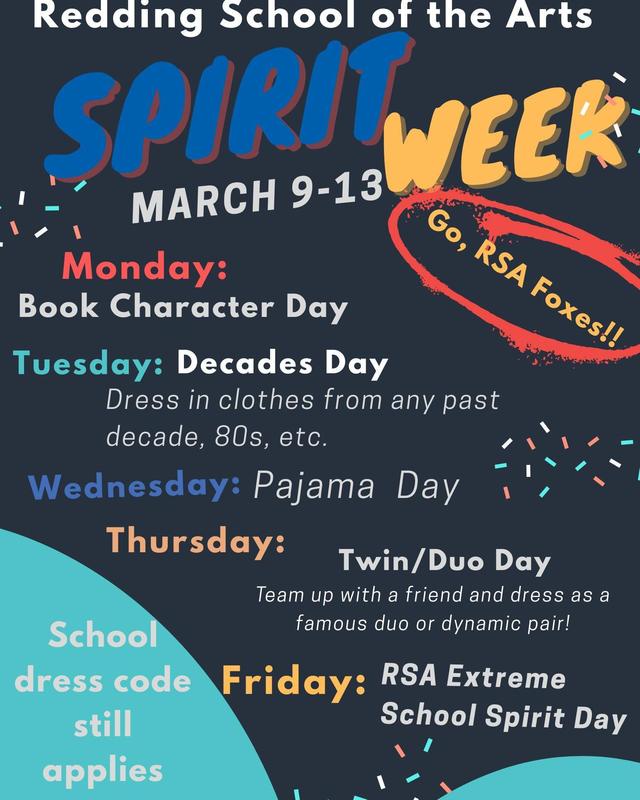 Spirit week 3/9 - 13th