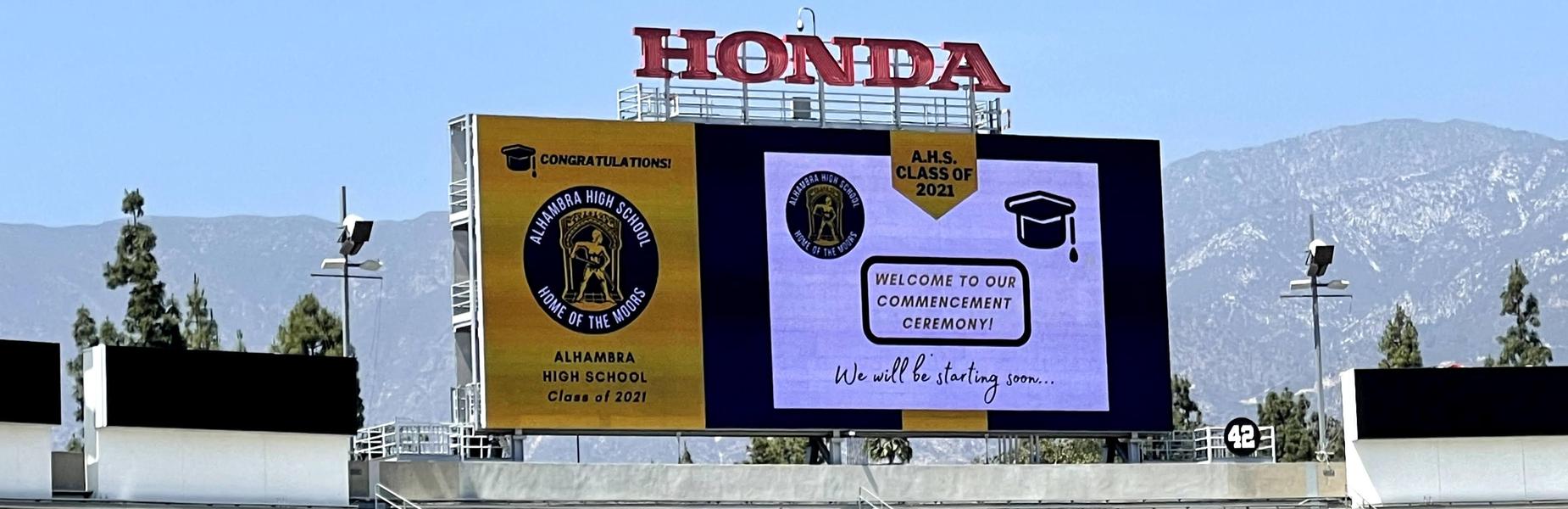 Graduation at the Rose Bowl